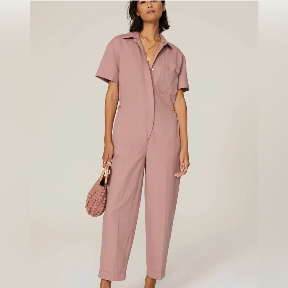 Club Monaco Short Sleeve Utility Jumpsuit Size 6